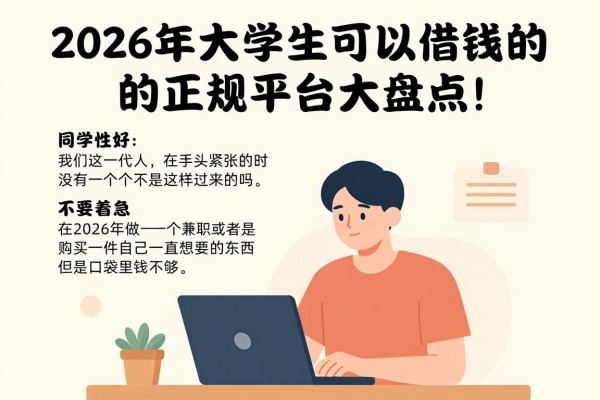 2026年大学生可以借钱的正规平台大盘点！这5个应急借款渠道，关键时候真能解燃眉之急