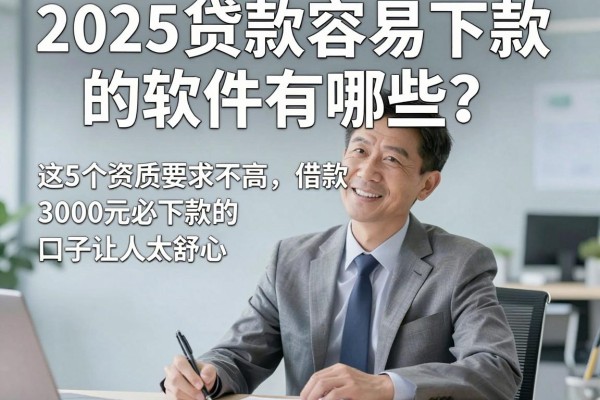 2025贷款容易下款的软件有哪些?这5个资质要求不高、借款3000元必下款的口子让人太舒心