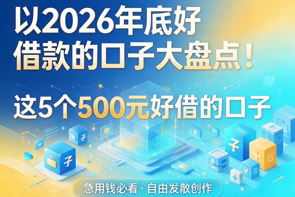 2026年底好借款的口子大盘点！这5个500元好借的口子，急用钱必看