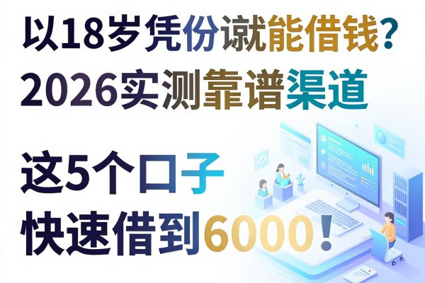 18岁凭身份证就能借钱?2026实测靠谱渠道,这5个口子快速借到6000!