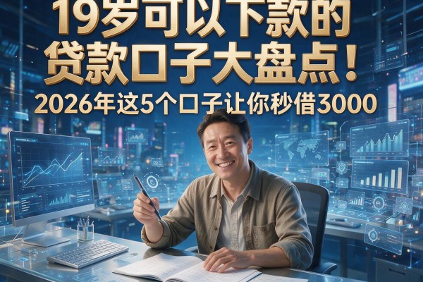 19岁可以下款的贷款口子大盘点！2026年这5个口子让你秒借3000