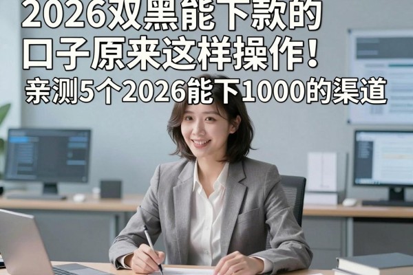 2026双黑能下款的口子原来这样操作！亲测5个2026能下1000的渠道