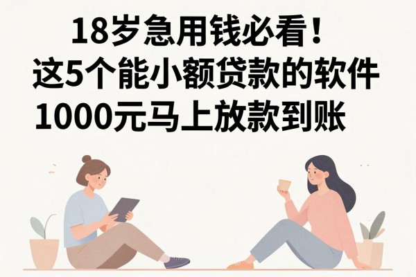 18岁急用钱必看!这5个能小额贷款的软件,1000元马上放款到账