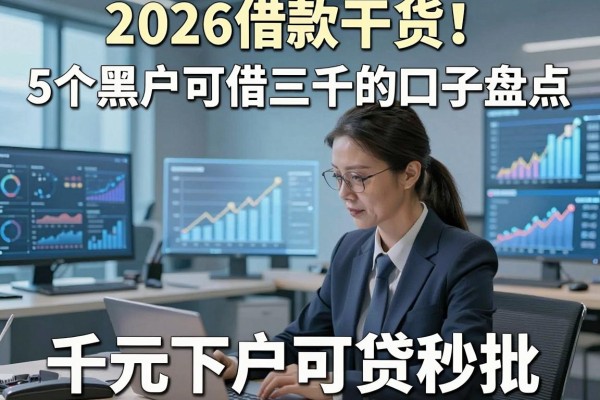 2026借款干货！5个黑户可借三千的口子盘点，千元下户可贷秒批