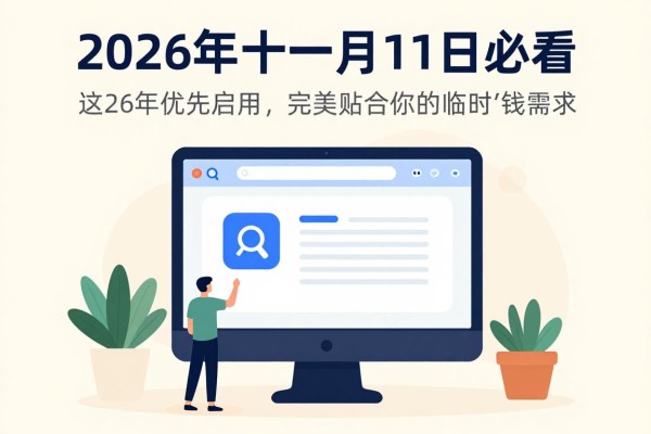 2026年十一月11日必看！2026年优先启用，这5个网贷平台完美贴合你的临时用钱需求