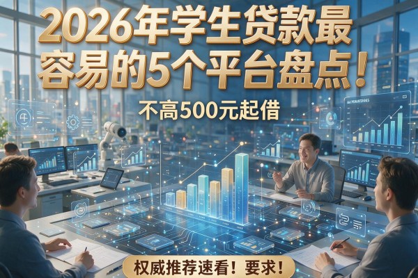 2026年学生贷款最容易的5个平台盘点！要求不高500元起借，权威推荐速看
