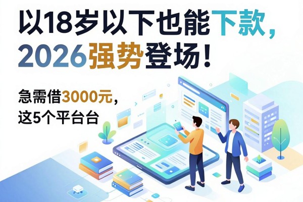 18岁以下也能下款的软件2026强势登场!急需借3000元,这5个平台未成年必看