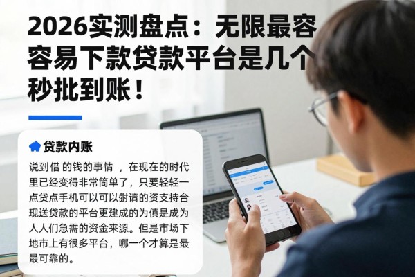 2026实测盘点:无限最容易下款的贷款平台是这几个,秒批到账!