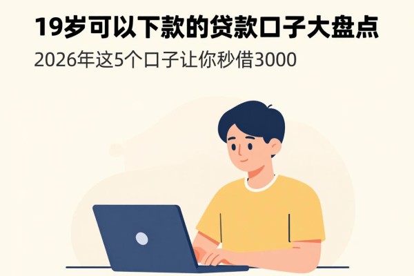 19岁可以下款的贷款口子大盘点！2026年这5个口子让你秒借3000