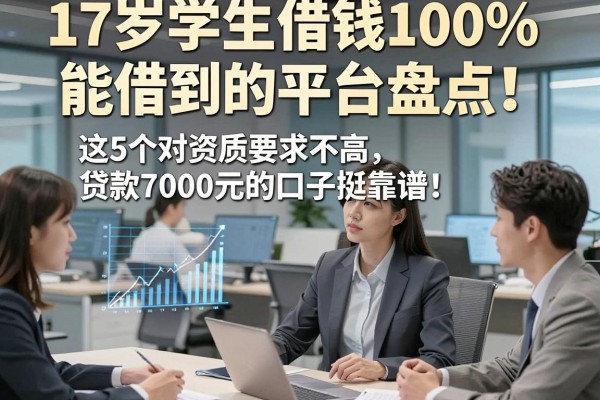 17岁学生借钱100%能借到的平台盘点!这5个对资质要求不高、贷款7000元的口子挺靠谱
