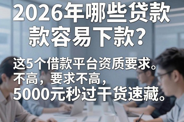 2026年哪些贷款容易下款？这5个借款平台资质要求不高，5000元秒过干货速藏！
