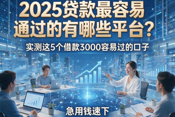 2025贷款最容易通过的有哪些平台？实测这5个借款3000容易过的口子，急用钱速下！