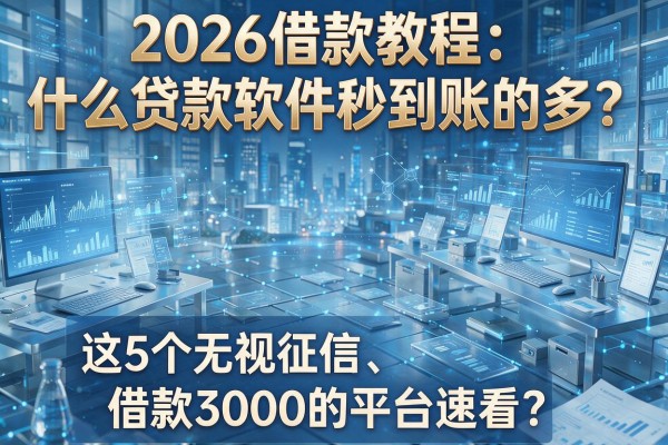 2026借款教程：什么贷款软件秒到账的多？这5个无视征信、借款3000的平台速看！