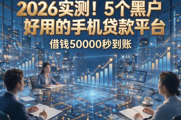 2026实测！5个黑户好用的手机贷款平台，借钱50000秒到账