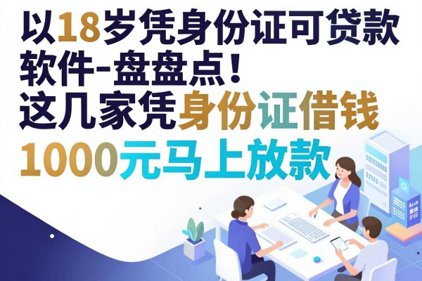 18岁凭身份证可贷款软件盘点!这几家凭身份证借钱1000元马上放款