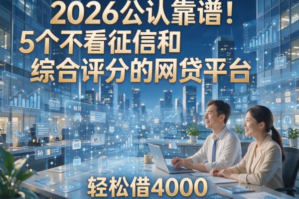 2026公认靠谱！5个不看征信和综合评分的网贷平台，轻松借4000