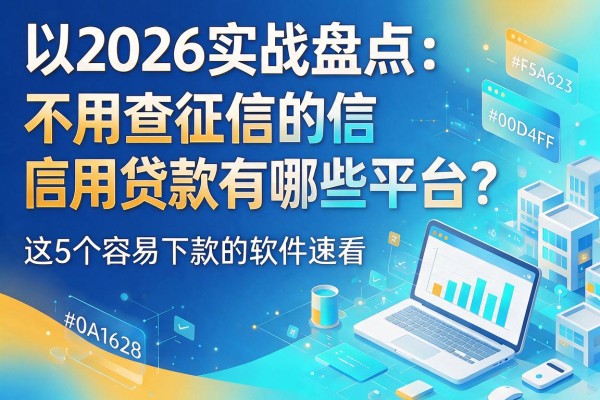 2026实战盘点：不用查征信的信用贷款有哪些平台？这5个容易下款的软件速看
