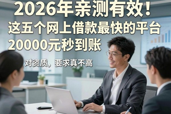 2026年亲测有效!这五个网上借款最快的平台,20000元秒到账,对资质要求真不高