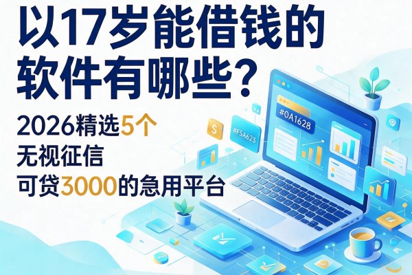 17岁能借钱的软件有哪些？2026精选5个无视征信、可贷3000的急用平台