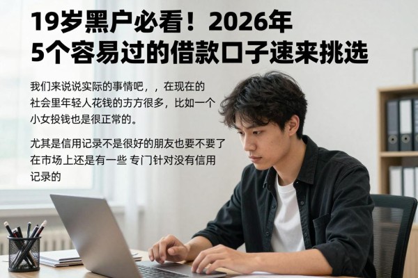 19岁黑户必看!2026年这5个容易过的借款口子速来挑选