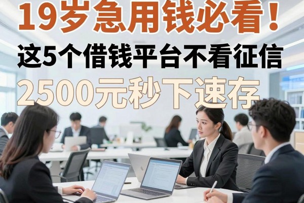 19岁急用钱必看!这5个借钱平台不看征信,2500元秒下速存