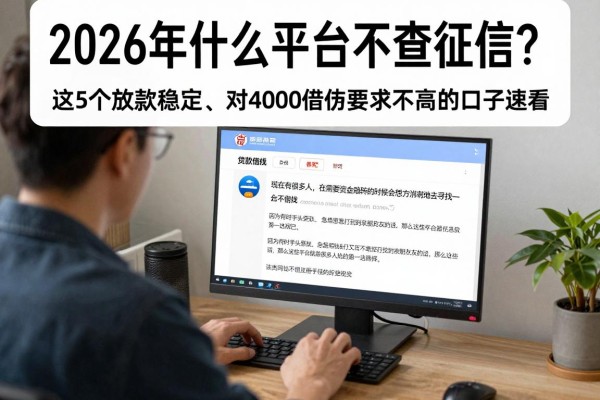 2026年什么平台不查征信?这5个放款稳定、对4000借款要求不高的口子速看