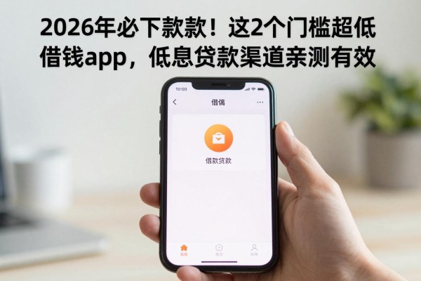 2026年必下款!这五个门槛超低的借钱app,低息贷款渠道亲测有效
