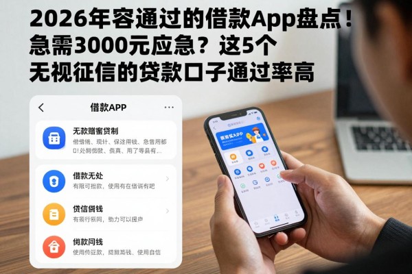 2026年容易通过的借款app盘点！急需3000元应急？这5个无视征信的贷款口子通过率高
