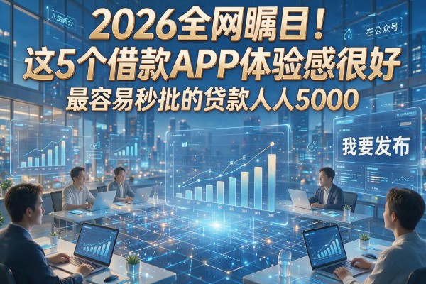 2026全网瞩目！这5个借款APP体验感很好，最容易秒批的贷款人人5000