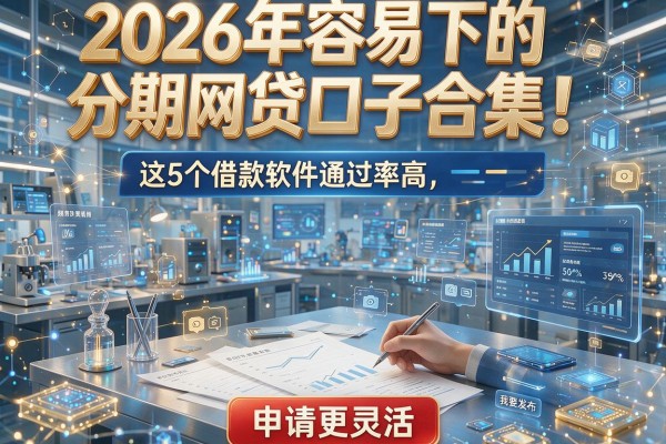 2026年容易下的分期网贷口子合集！这5个借款软件通过率高，申请更灵活！