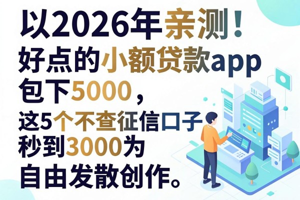 2026年亲测！好点的小额贷款app包下5000，这5个不查征信口子秒到3000