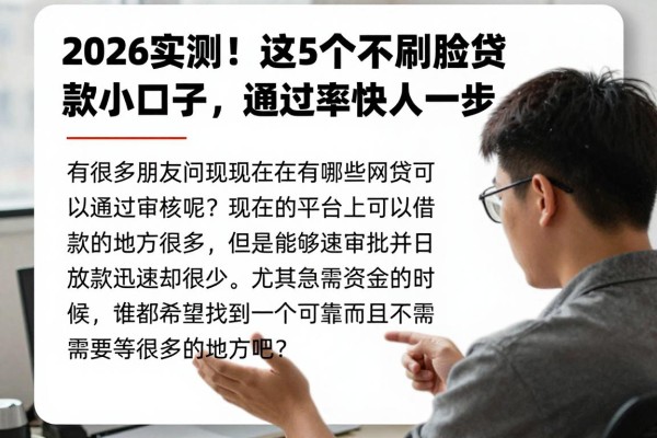 2026实测！这5个不刷脸贷款小口子，通过率快人一步