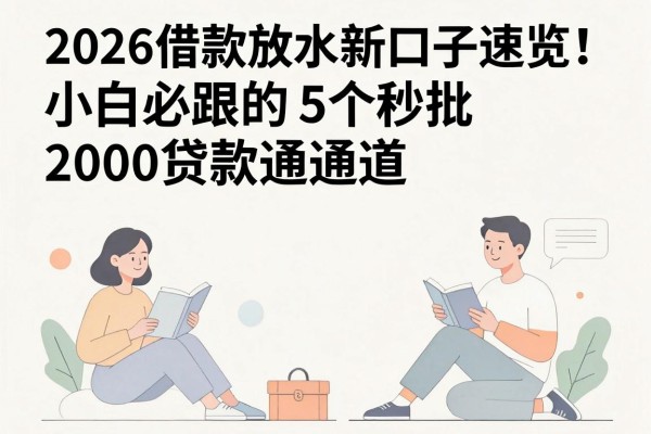 2026借款放水新口子速览!小白必跟的5个秒批2000贷款通道