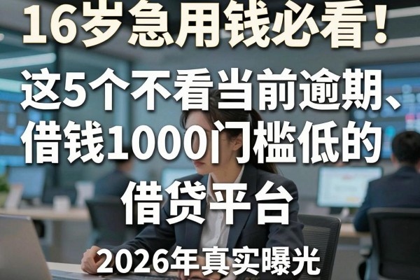 16岁急用钱必看!这5个不看当前逾期、借钱1000门槛低的借贷平台2026年真实曝光