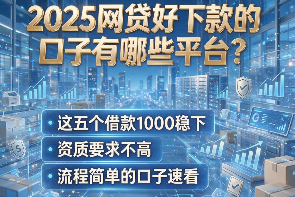 2025网贷好下款的口子有哪些平台？这五个借款1000稳下、资质要求不高、流程简单的口子速看