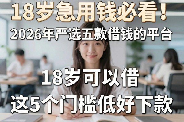 18岁急用钱必看！2026年严选五款借钱的平台18岁可以借，这5个门槛低好下款