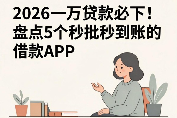 2026一万贷款必下！盘点5个秒批秒到账的借款APP