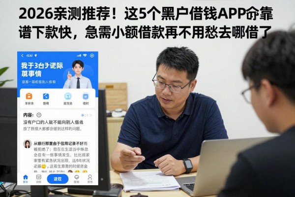 2026亲测推荐!这5个黑户借钱APP靠谱下款快,急需小额借款再也不用愁去哪借了