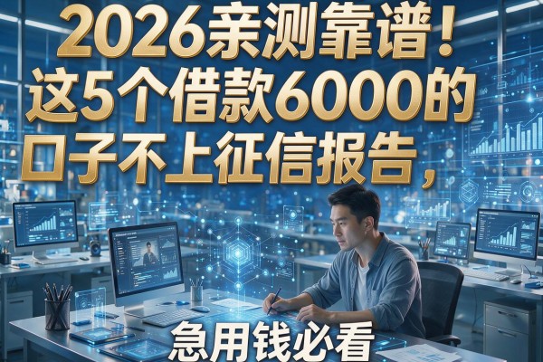 2026亲测靠谱！这5个借款6000的口子不上征信报告，急用钱必看