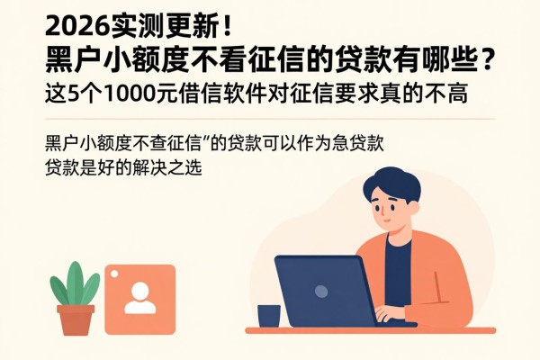 --2026实测更新！黑户小额度不看征信的贷款有哪些？这5个1000元借款软件对征信要求真的不高--