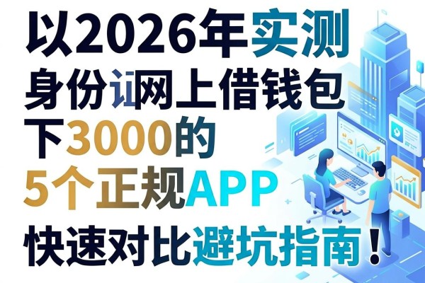 2026年实测：身份证网上借钱包下3000的5个正规APP，快速对比避坑指南！
