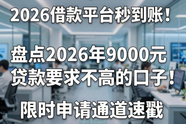 2026借款平台秒到账！盘点2026年9000元贷款要求不高的口子，限时申请通道速戳