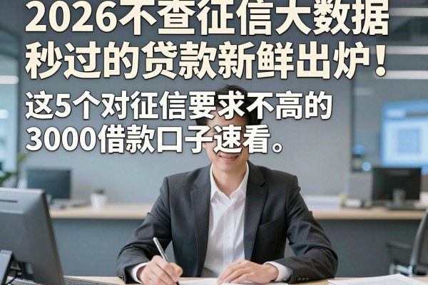 2026不查征信大数据秒过的贷款新鲜出炉!这5个对征信要求不高的3000借款口子速看
