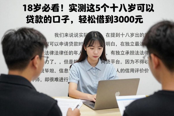 18岁必看！实测这5个十八岁可以贷款的口子，轻松借到3000元
