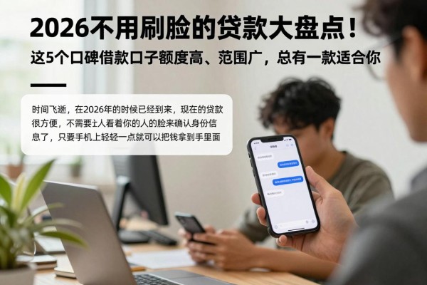 2026不用刷脸的贷款大盘点!这5个口碑借款口子额度高、范围广,总有一款适合你