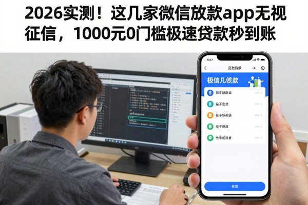 2026实测！这几家微信放款app无视征信，1000元0门槛极速贷款秒到账