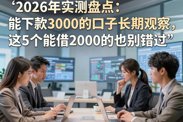 2026年实测盘点:能下款3000的口子长期观察,这5个能借2000的也别错过!