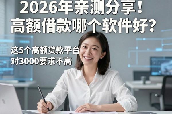 2026年亲测分享!高额借款哪个软件好?这5个高额贷款平台对3000要求不高