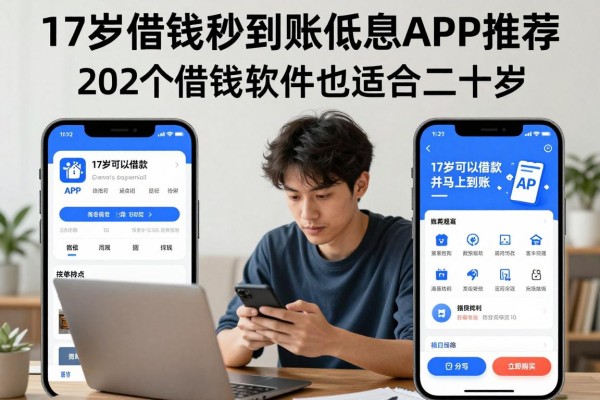 17岁借钱秒到账低息APP推荐，2026最新速贷攻略！这五个借钱软件也适合二十岁