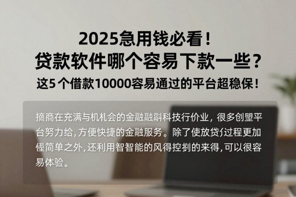 2025急用钱必看!贷款软件哪个容易下款一些?这5个借款10000容易通过的平台超稳妥!